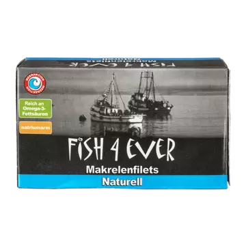 Skuša fileti natur u konzervi Fish4ever 125g-0