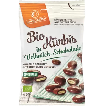 Bučine sjemenke s mliječnom čokoladom BIO Landgarten 50g-0