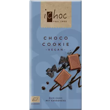 Čokolada choco cookie BIO iChoc 80g-0