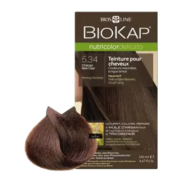 Boja za kosu 5.34 Delicato honey chestnut Biokap-0