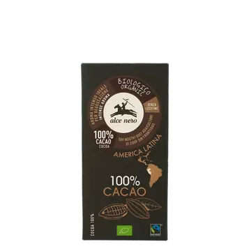 Čokolada tamna 100% kakao BIO Alce Nero 50g-0
