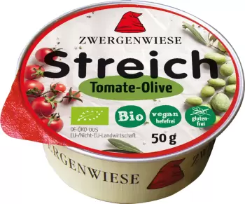 Pašteta biljna rajčica & masline BIO Zwergenwiese 50g-0