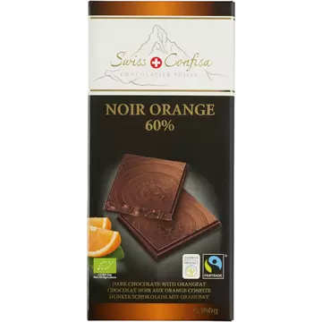 Čokolada tamna s narančom BIO Swiss Confisa 100g-0