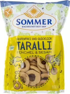 Snack taralli sa komoračem i sezamom bez glutena BIO Sommer 100g-0