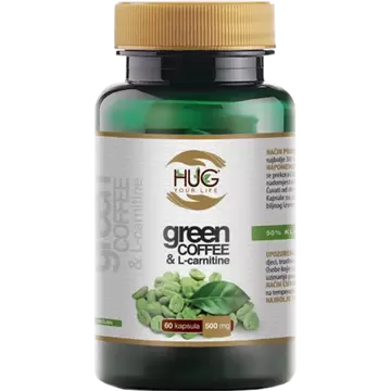 Green coffee & L-Carnitine kapsule Hug Your Life 60x500mg-0