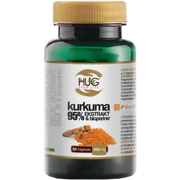 Kurkuma 95% ekstrakt & BioPerine Hug Your Life 60X400mg-0