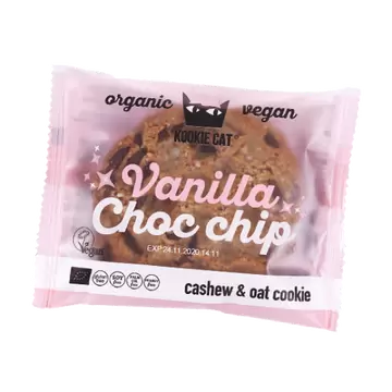 Keks vanilija & čokoladne kapljice bez glutena BIO Kookie cat 50g-0