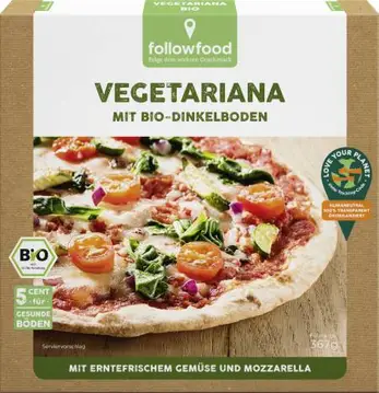 Pizza od pira vegeteriana BIO Followfood 367g-0