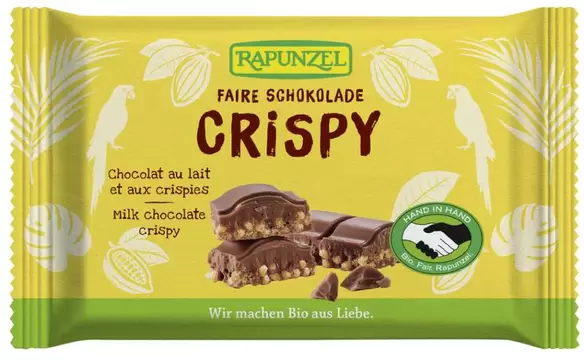 Čokolada mliječna crispy BIO Rapunzel 100g-0
