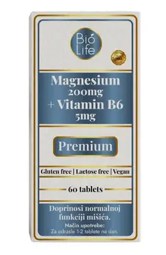 Magnezij + Vitamin B6 Premium BioLife 60tbl-2